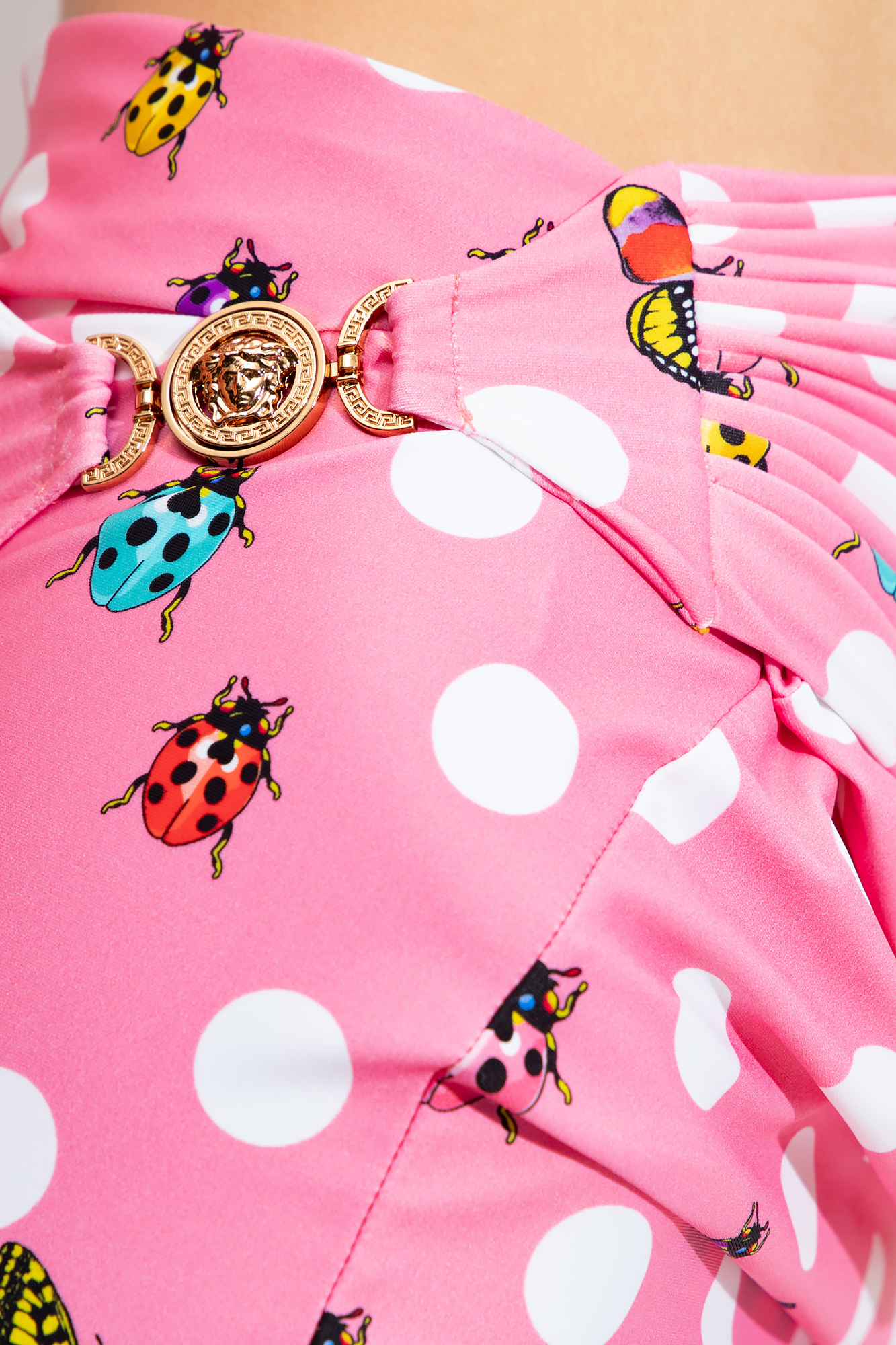 Pink 'La Vacanza' collection mini beach skirt Versace